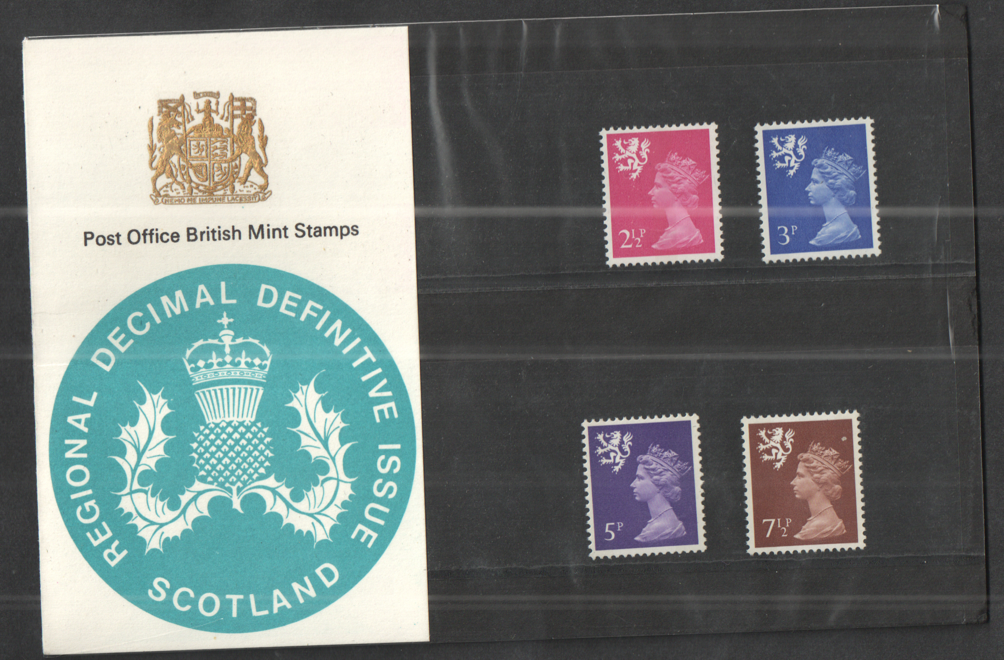 1971 Scotland Type A - No Spur on Lion's hind leg Definitive Royal Mail Presentation Pack 27